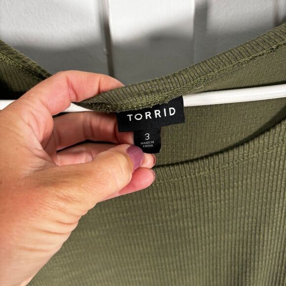 Torrid At The Knee Slub Rib Slit T-Shirt Dress - Picture 9 of 11